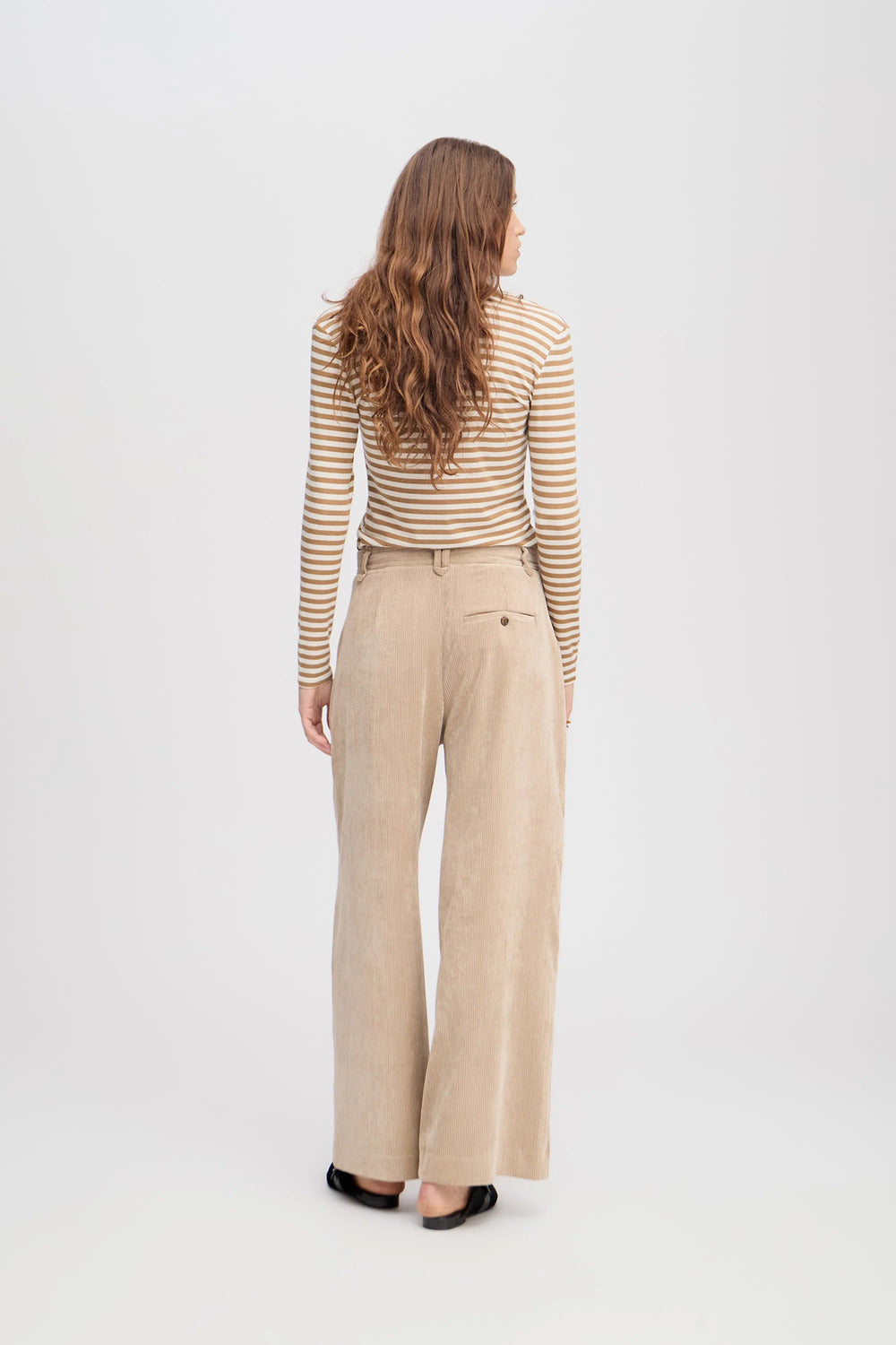 MUNTHE Lelouis Pantalon – Beige-88% polyester, 11% polyamide, 1% elasthaan-DAMES BROEKEN-Beige