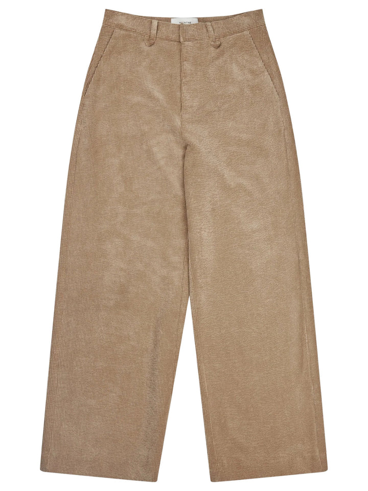 MUNTHE Lelouis Pantalon – Beige-88% polyester, 11% polyamide, 1% elasthaan-DAMES BROEKEN-Beige