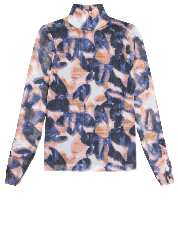 MUNTHE LENEA top-94% Polyester(Recycled) / 6% Elastane -DAMES TOPS & BLOUSES-Blauw