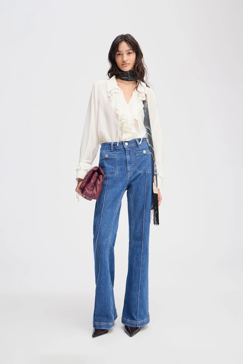 MUNTHE Lesienna Blouse – Room-80% viscose, 20% zijde-DAMES TOPS & BLOUSES-Room