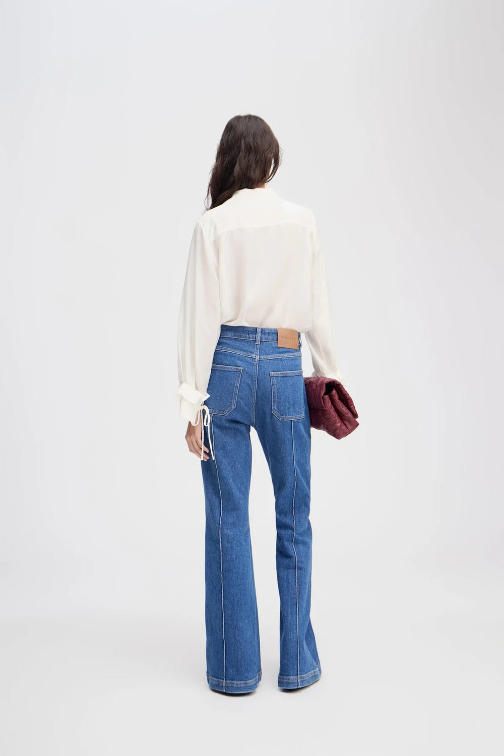 MUNTHE Lesienna Blouse – Room-80% viscose, 20% zijde-DAMES TOPS & BLOUSES-Room