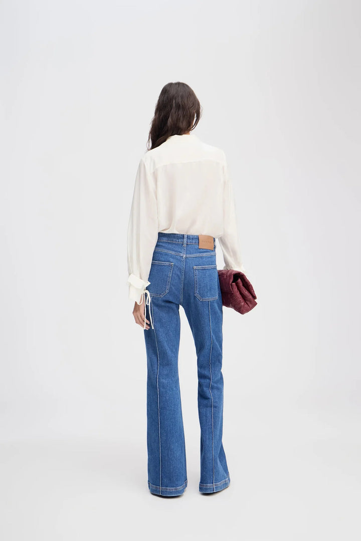 MUNTHE Lesienna Blouse – Room-80% viscose, 20% zijde-DAMES TOPS & BLOUSES-Room