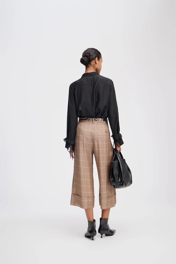 MUNTHE Lesienna Blouse – Zwart-80% viscose, 20% zijde-DAMES TOPS & BLOUSES-Zwart