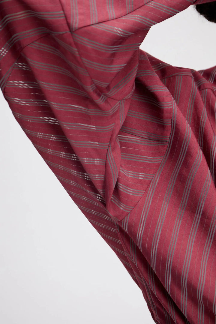 MUNTHE Loasta Blouse – Bordeaux (Rood)-81% viscose, 12% polyamide, 7% polyester-DAMES TOPS & BLOUSES-Rood