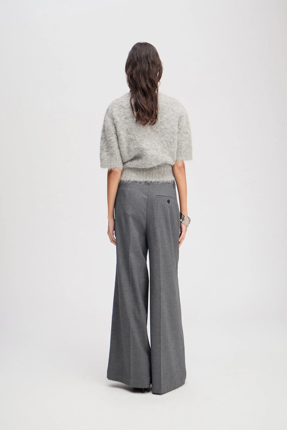 MUNTHE Lupon Pantalon – Charcoal-64% polyester, 33% viscose, 3% elasthaan-DAMES BROEKEN-Antraciet