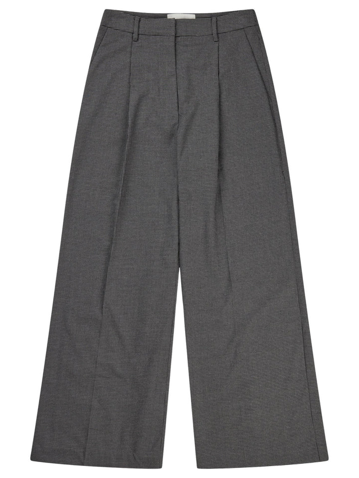MUNTHE Lupon Pantalon – Charcoal-64% polyester, 33% viscose, 3% elasthaan-DAMES BROEKEN-Antraciet