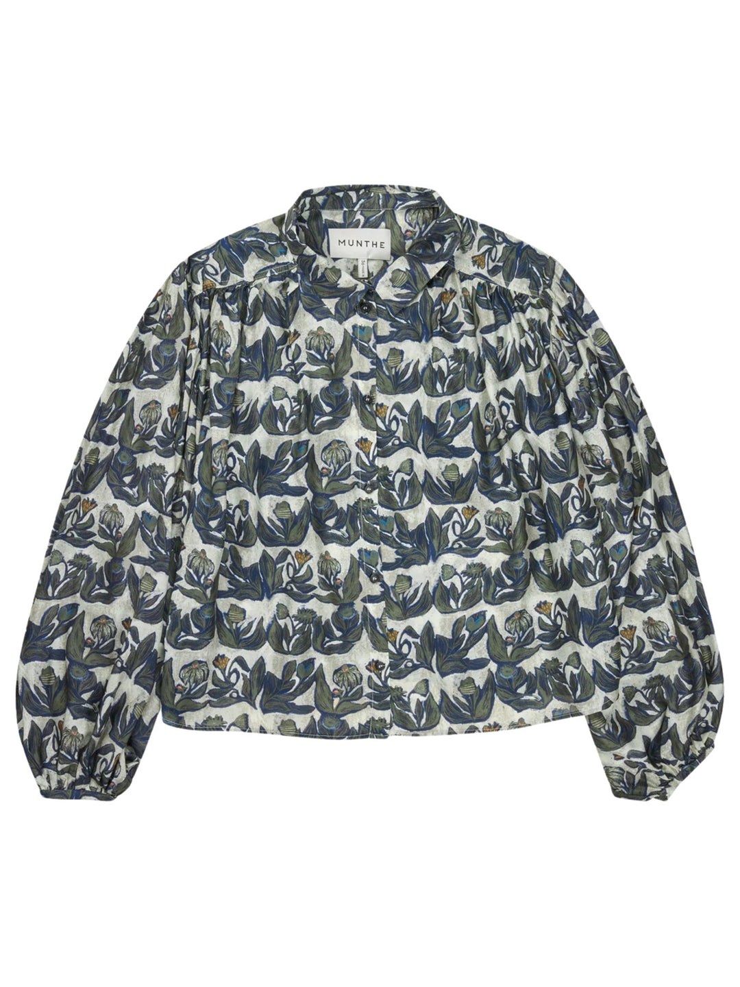 MUNTHE Lynx Blouse – Mix-80% viscose, 20% zijde-DAMES TOPS & BLOUSES-Groen