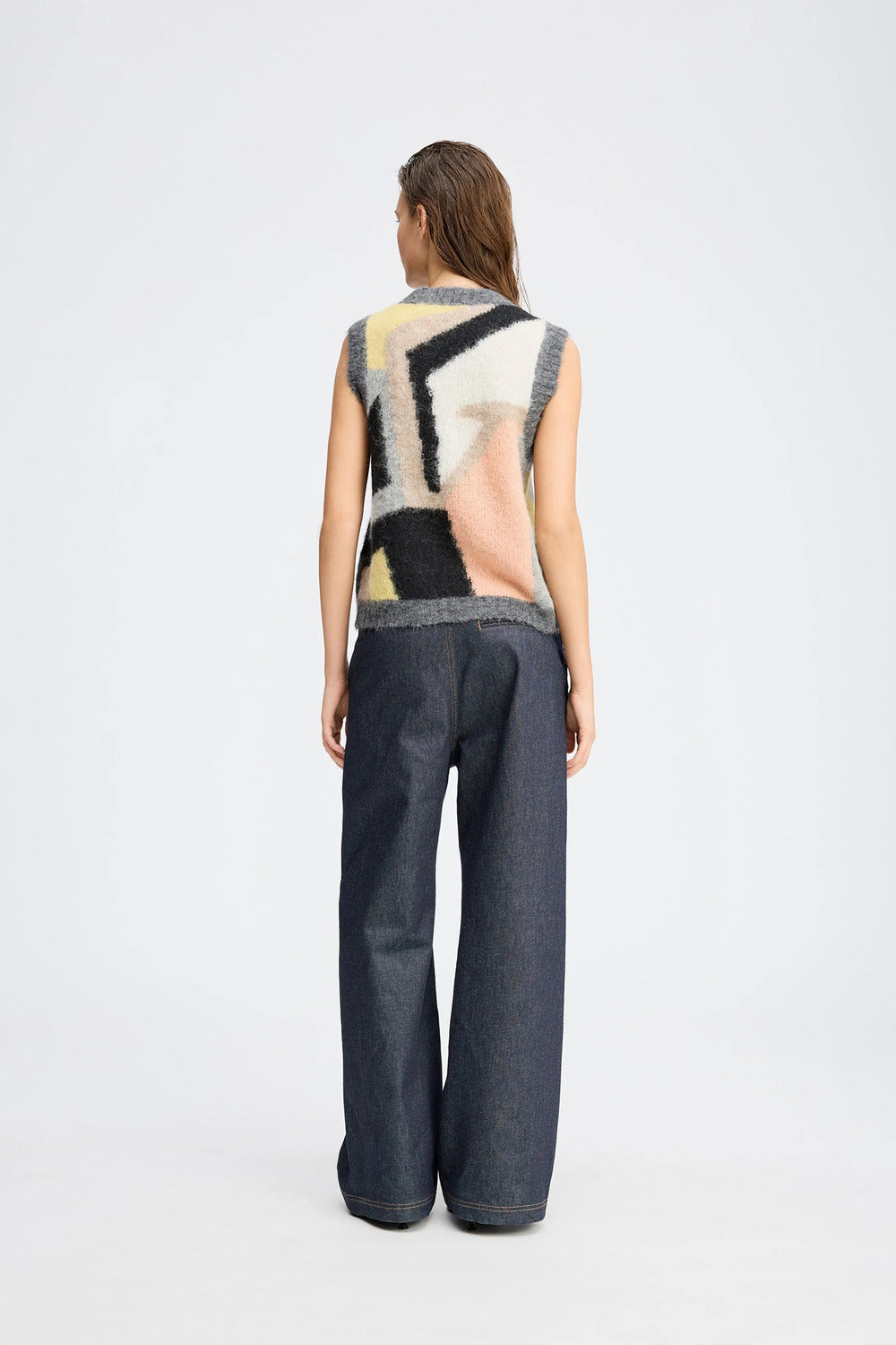 MUNTHE Mouwloze Trui Rubble – Multicolor-55% alpaca, 24% acrylic, 19% polyamide, 2% elastaan-DAMES TRUIEN & VESTEN-Divers