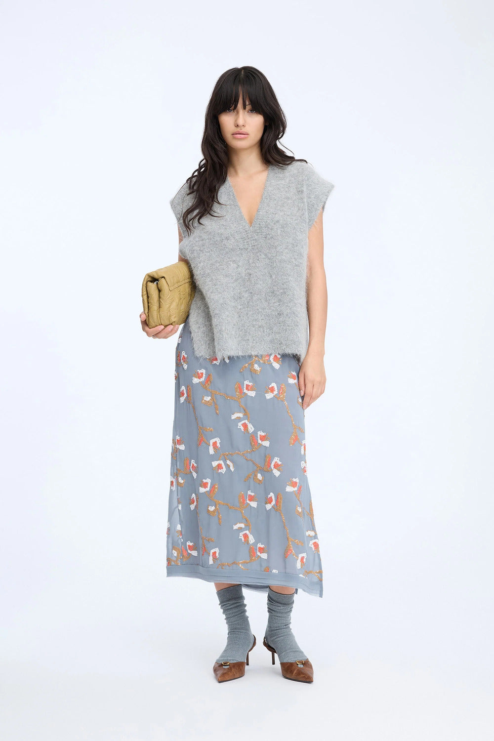 MUNTHE Mouwloze Trui Rydine – Grijs-55% alpaca, 24% acrylic, 19% polyamide, 2% elastaan-DAMES TRUIEN & VESTEN-Grijs