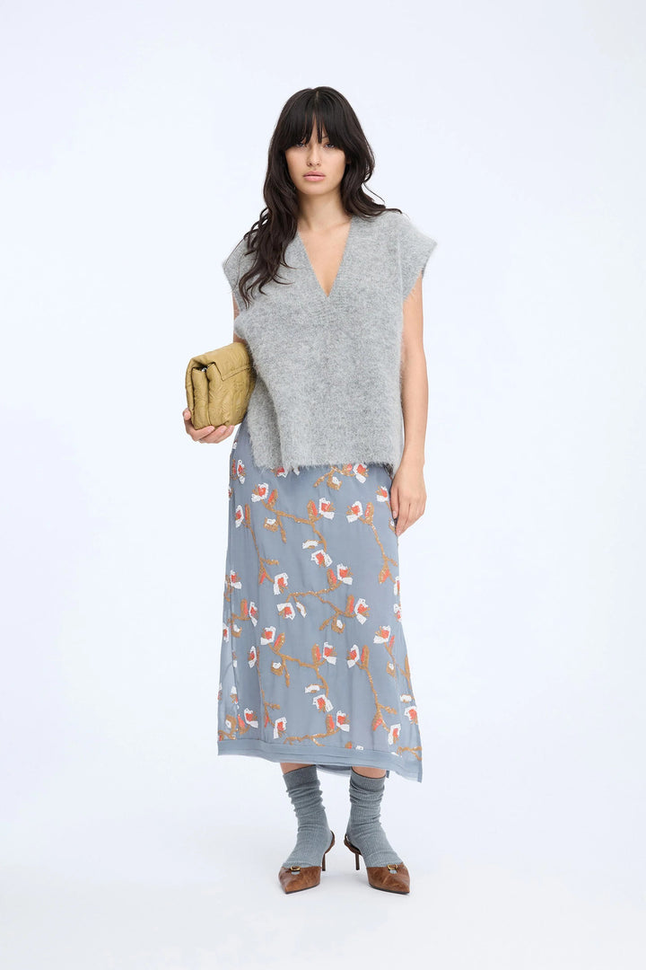 MUNTHE Mouwloze Trui Rydine – Grijs-55% alpaca, 24% acrylic, 19% polyamide, 2% elastaan-DAMES TRUIEN & VESTEN-Grijs