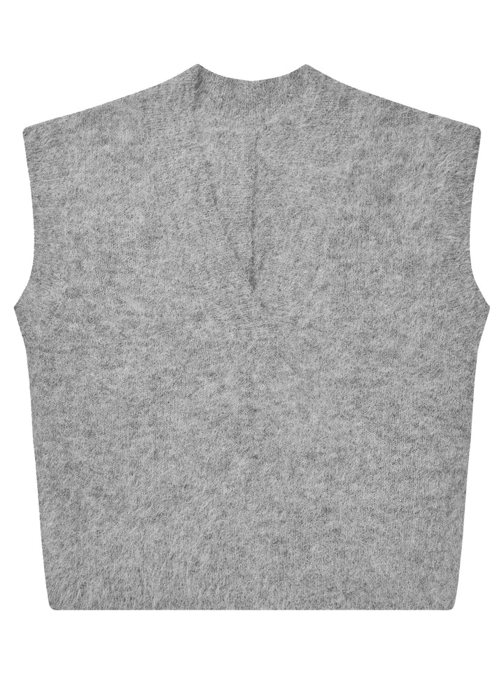 MUNTHE Mouwloze Trui Rydine – Grijs-55% alpaca, 24% acrylic, 19% polyamide, 2% elastaan-DAMES TRUIEN & VESTEN-Grijs