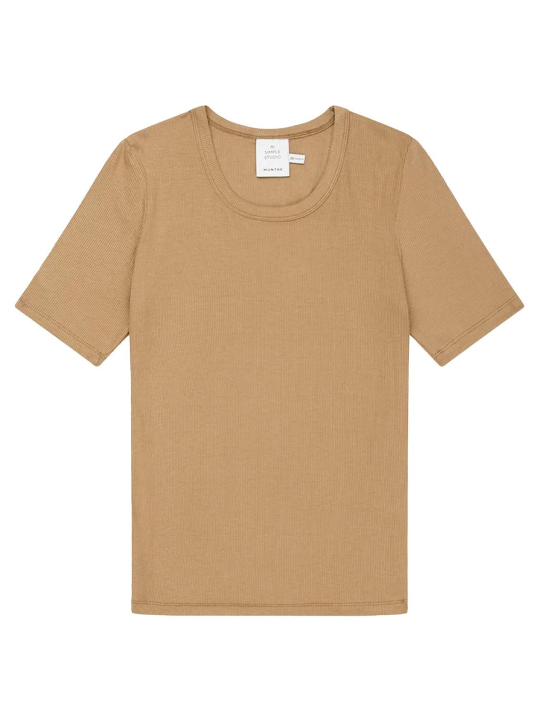 MUNTHE MUTULA T-shirt-95% ecovero, 5% elasthaan-DAMES TOPS & BLOUSES-Beige