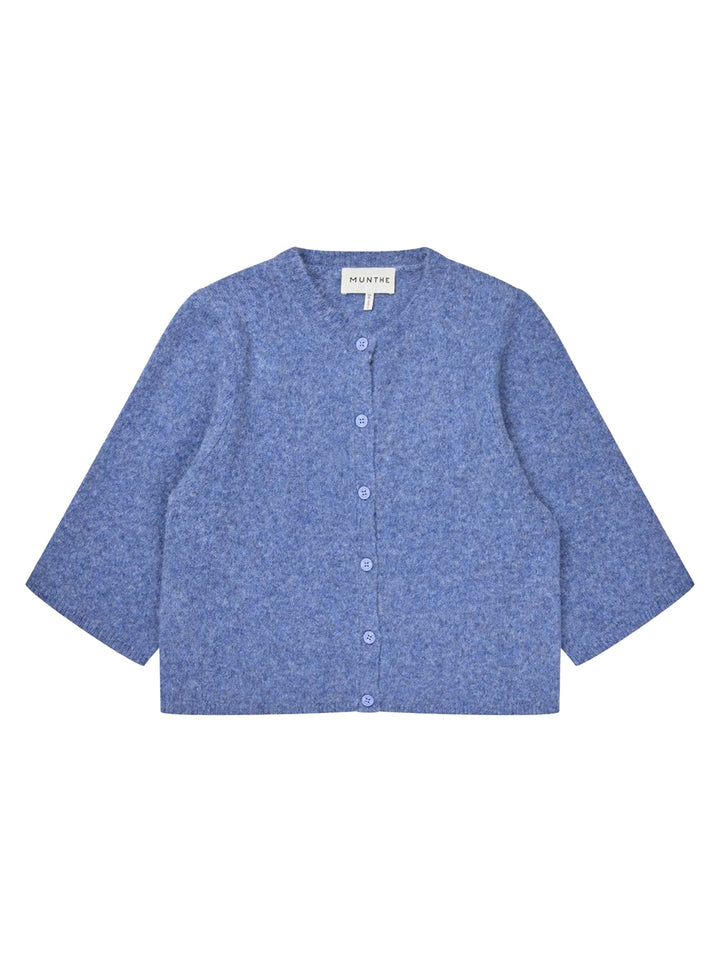 MUNTHE Nabilla Vest – Blauw-35% wol, 30% polyester, 20% polyamide, 11% alpaca, 4% elastaan-DAMES TRUIEN & VESTEN-Blauw