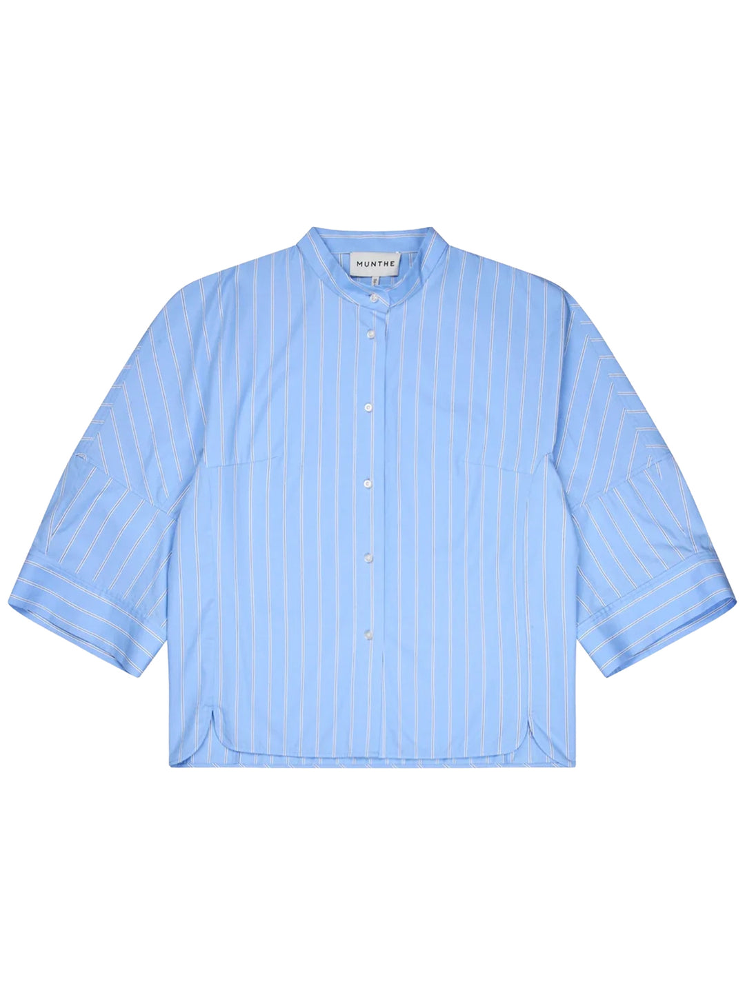 MUNTHE Neela blouse – Blauw-100% katoen-DAMES TOPS & BLOUSES-Blauw
