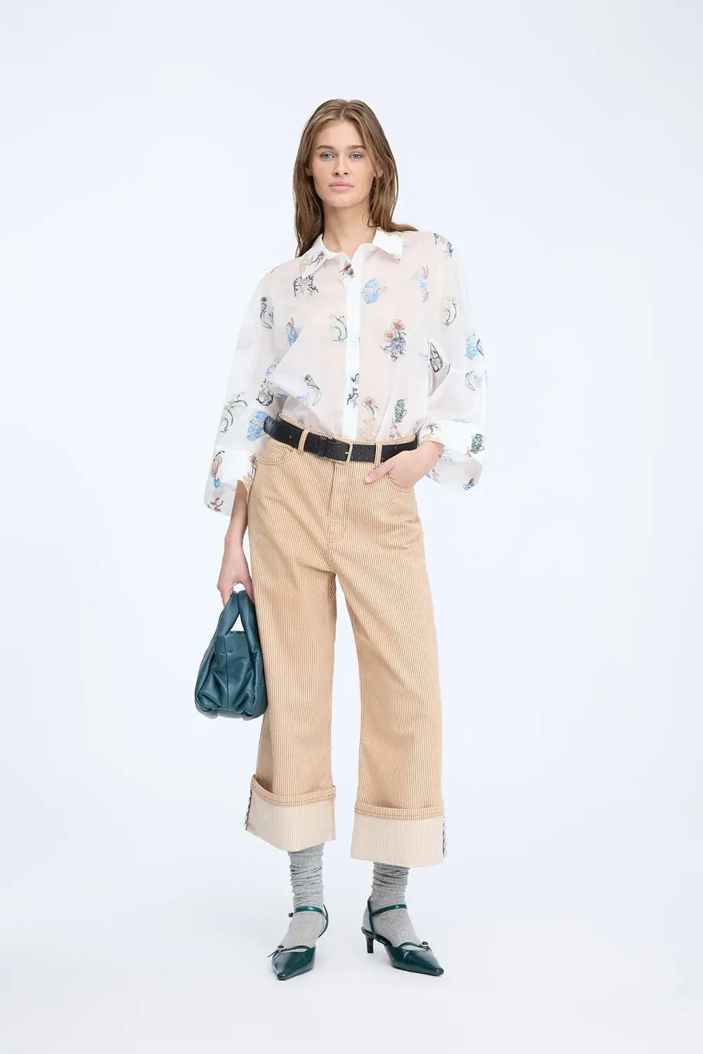 MUNTHE Nilsa blouse – Wit-100% polyester-DAMES TOPS & BLOUSES-Room