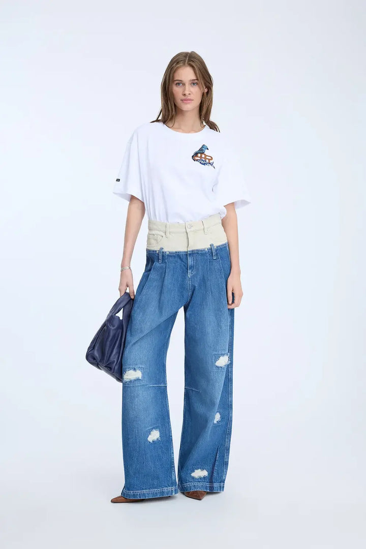 MUNTHE Nuri T-shirt – Wit-100% katoen-DAMES TOPS & BLOUSES-Wit