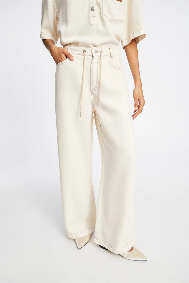 MUNTHE Obey Pantalon – Kit-100% tencel-DAMES BROEKEN-Beige