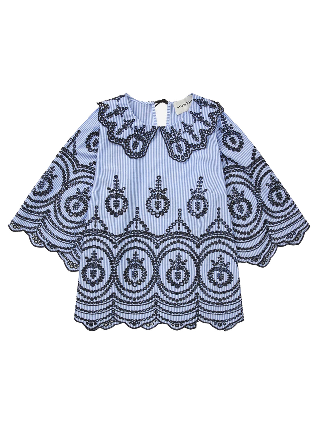 MUNTHE OCHO top-100% Organic Cotton-DAMES TOPS & BLOUSES-Blauw