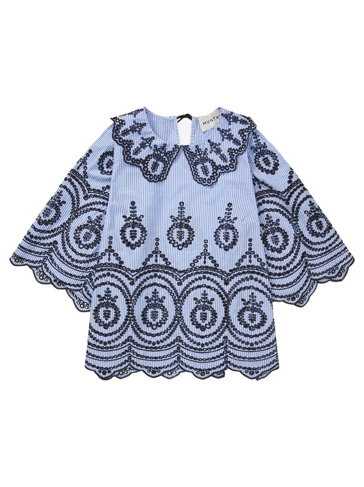 MUNTHE OCHO top-100% Organic Cotton-DAMES TOPS & BLOUSES-Blauw