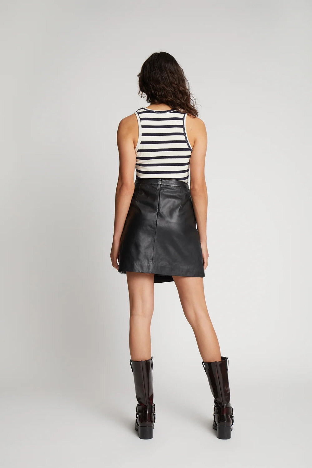 Munthe Ommei Gestreepte Top – Navy-100% katoen-DAMES TOPS & BLOUSES-Blauw