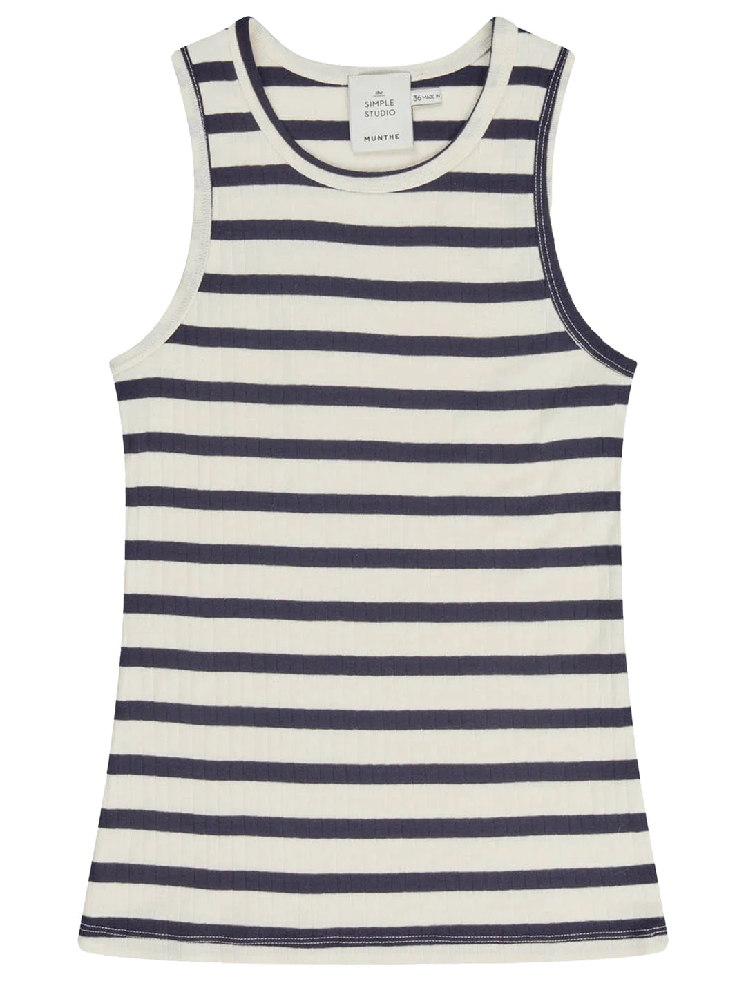 MUNTHE OMMEI top-100% Organic Cotton-DAMES TOPS & BLOUSES-Blauw