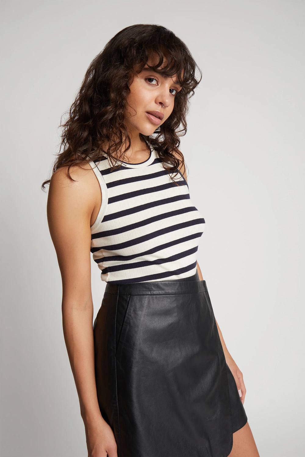 MUNTHE OMMEI top-100% Organic Cotton-DAMES TOPS & BLOUSES-Blauw