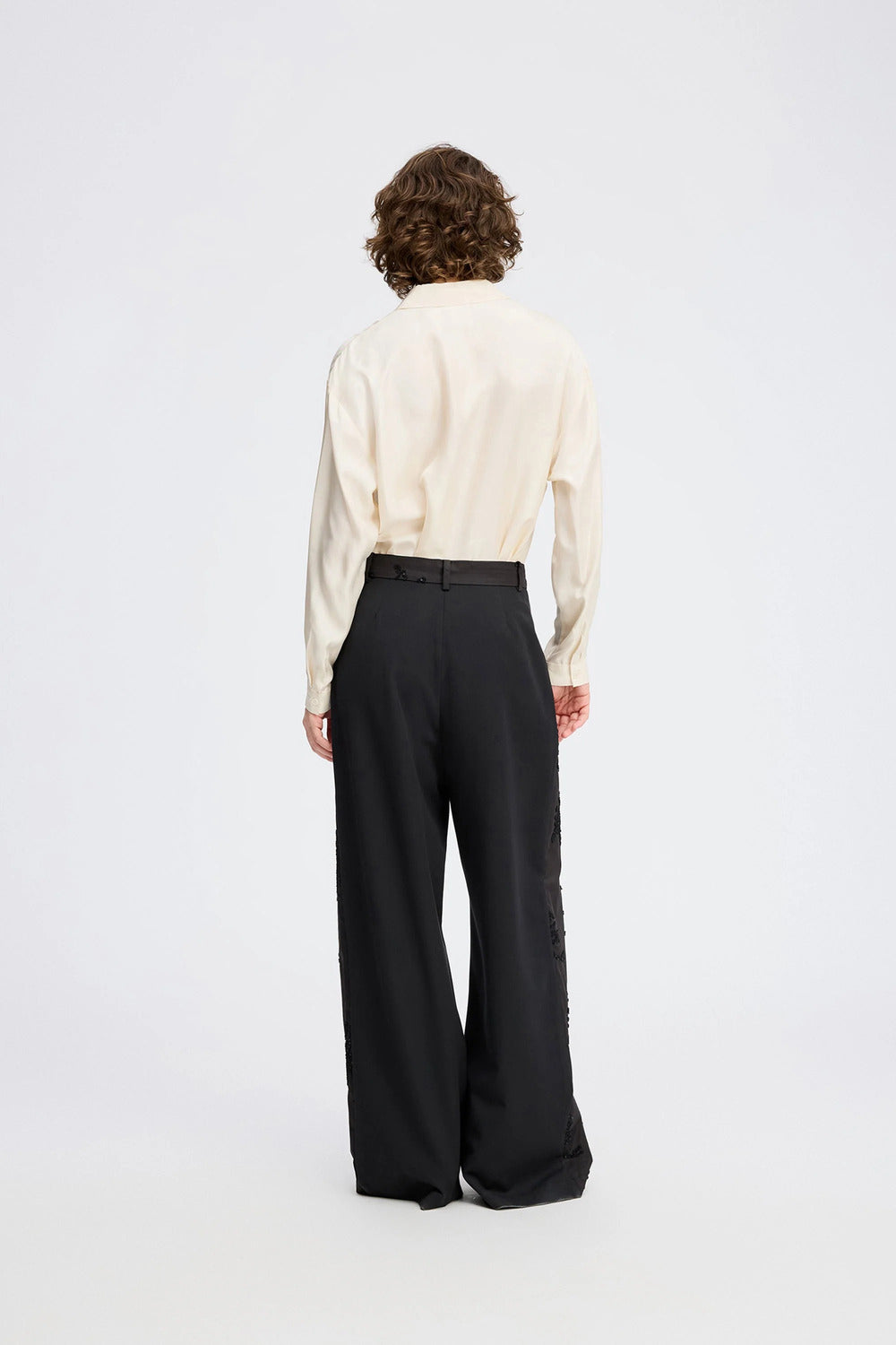 MUNTHE Pantalon Stormy – Zwart-100% katoen-DAMES BROEKEN-Zwart