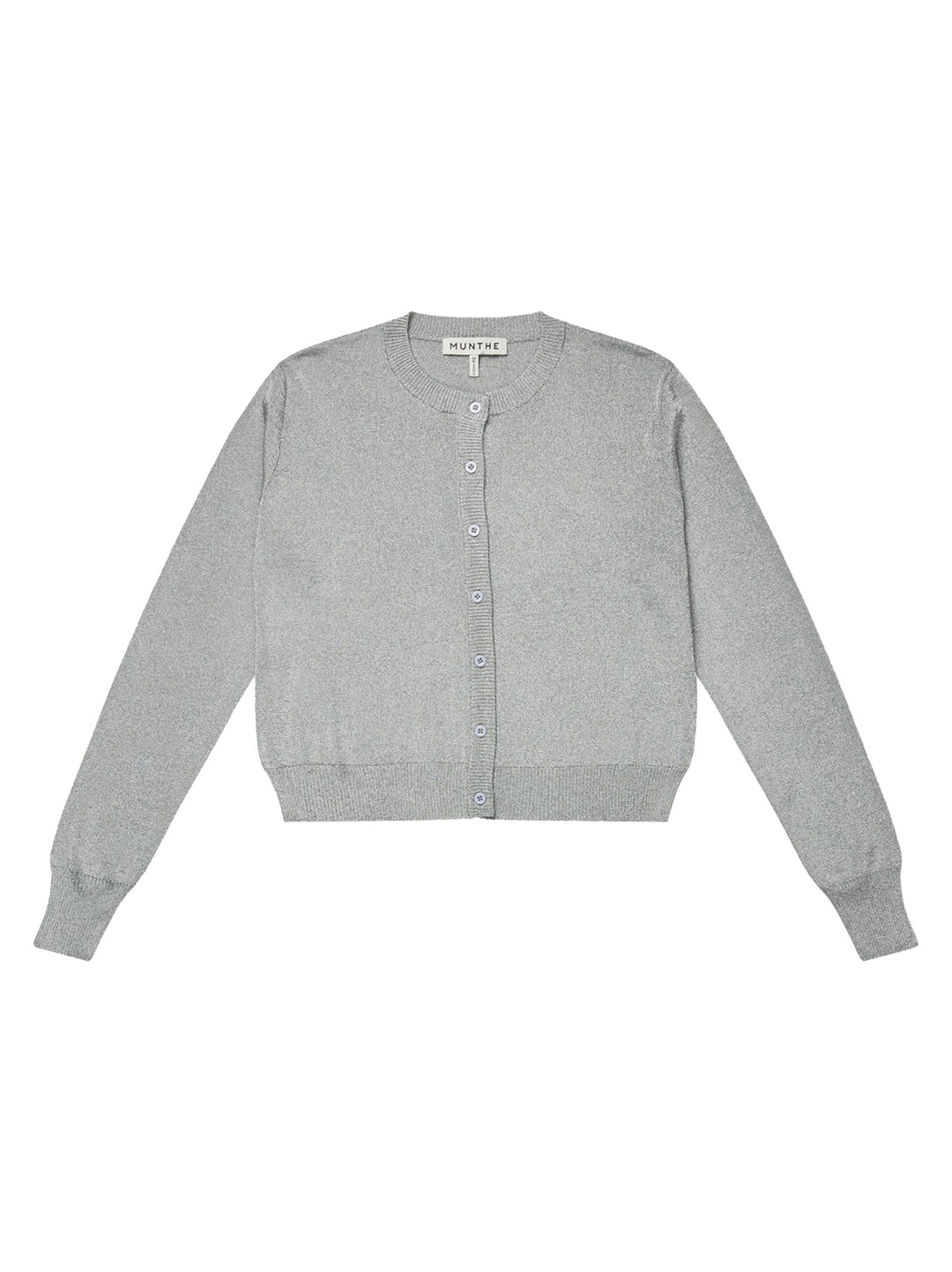 MUNTHE Parli Limited Edition Vest – Silver-70% viskose, 30% polyester-DAMES TRUIEN & VESTEN-Zilver