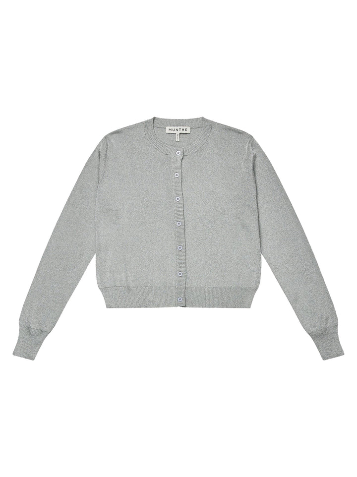 MUNTHE Parli Limited Edition Vest – Silver-70% viskose, 30% polyester-DAMES TRUIEN & VESTEN-Zilver