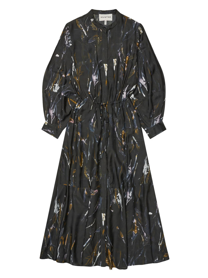 MUNTHE Portland Lange Jurk – Black-87% lenzing, 13% polyester-DAMES JURKEN-Zwart