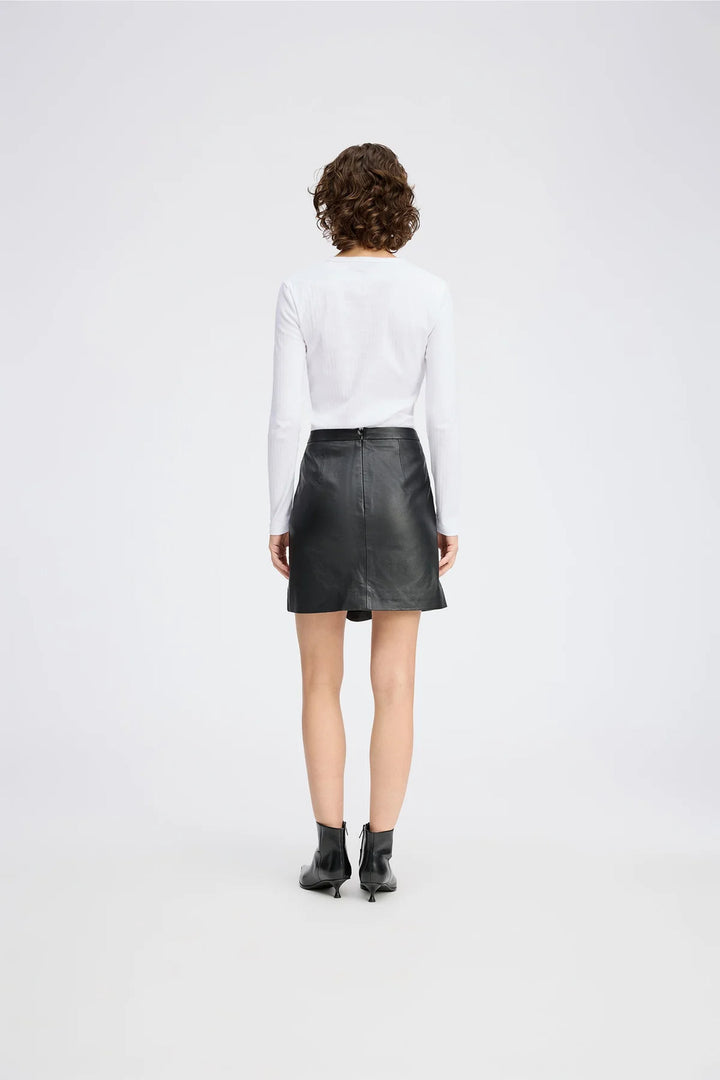 MUNTHE Pote T‑shirt lange mouw – Wit-100% katoen-DAMES TOPS & BLOUSES-Wit