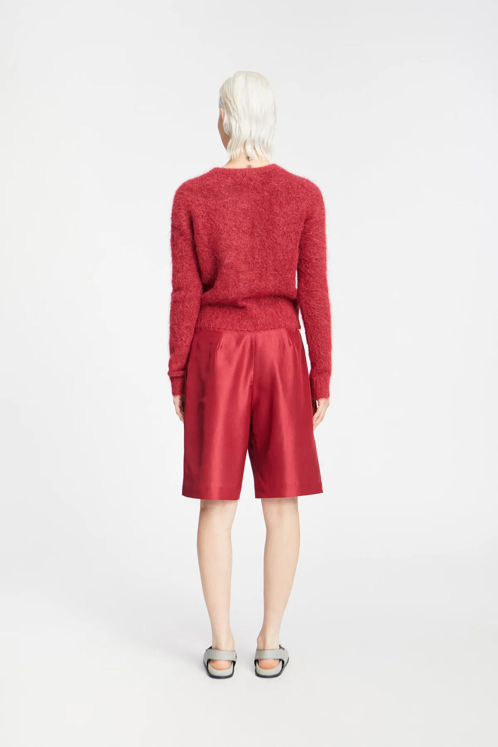 MUNTHE Povilla Vest – Bordeaux-55% alpaca, 19% polyamide, 24% polyacryl, 2% elasthaan-DAMES TRUIEN & VESTEN-Rood