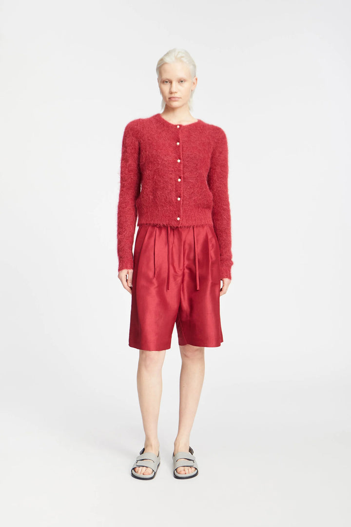 MUNTHE Povilla Vest – Bordeaux-55% alpaca, 19% polyamide, 24% polyacryl, 2% elasthaan-DAMES TRUIEN & VESTEN-Rood