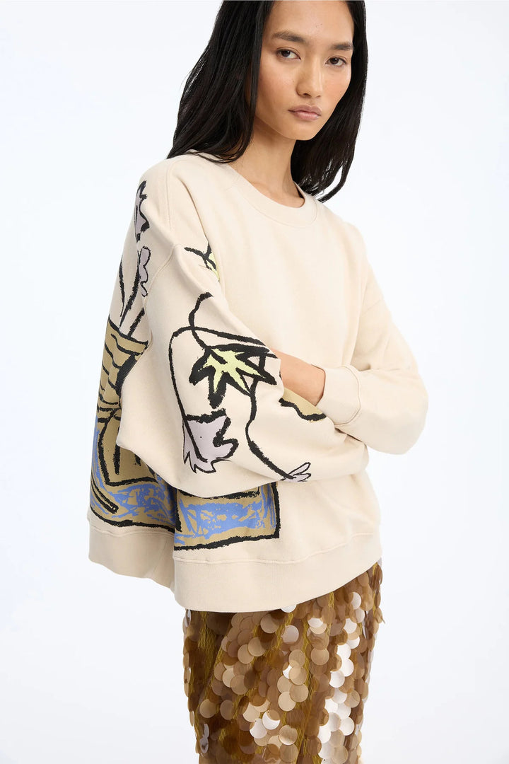 Munthe Rarsnima Trui – Sweater-100% katoen-DAMES TRUIEN & VESTEN-Beige