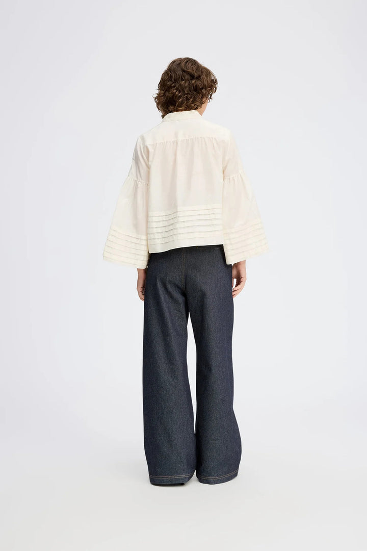 Munthe Rosalin Blouse – Ivory-80% viscose, 20% zijde-DAMES TOPS & BLOUSES-Room