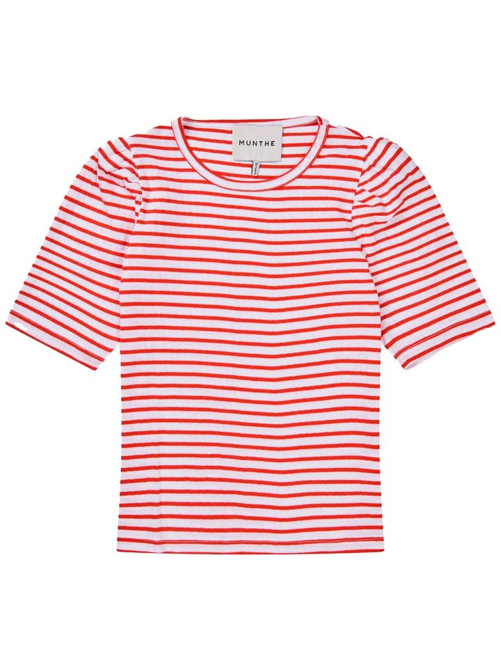 MUNTHE t-shirt JIKOLAZ-100% katoen-DAMES TOPS & BLOUSES-Rood