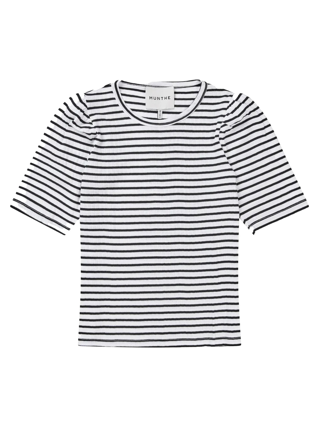 MUNTHE t-shirt JIKOLAZ-100% katoen-DAMES TOPS & BLOUSES-Zwart