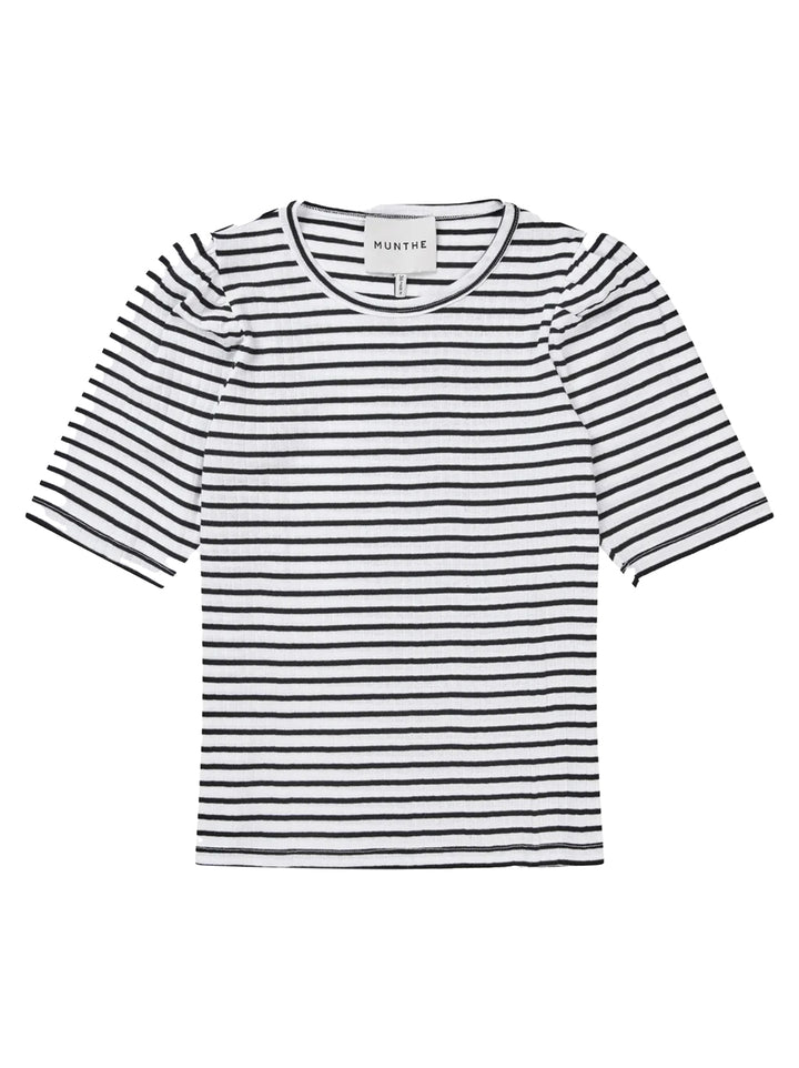 MUNTHE t-shirt JIKOLAZ-100% katoen-DAMES TOPS & BLOUSES-Zwart