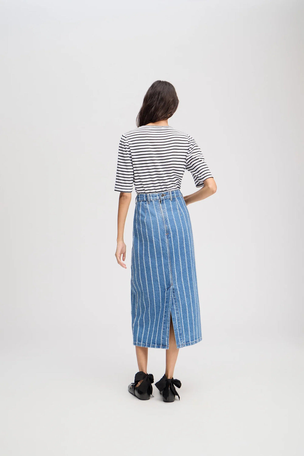 MUNTHE t-shirt JIKOLAZ-100% katoen-DAMES TOPS & BLOUSES-Zwart