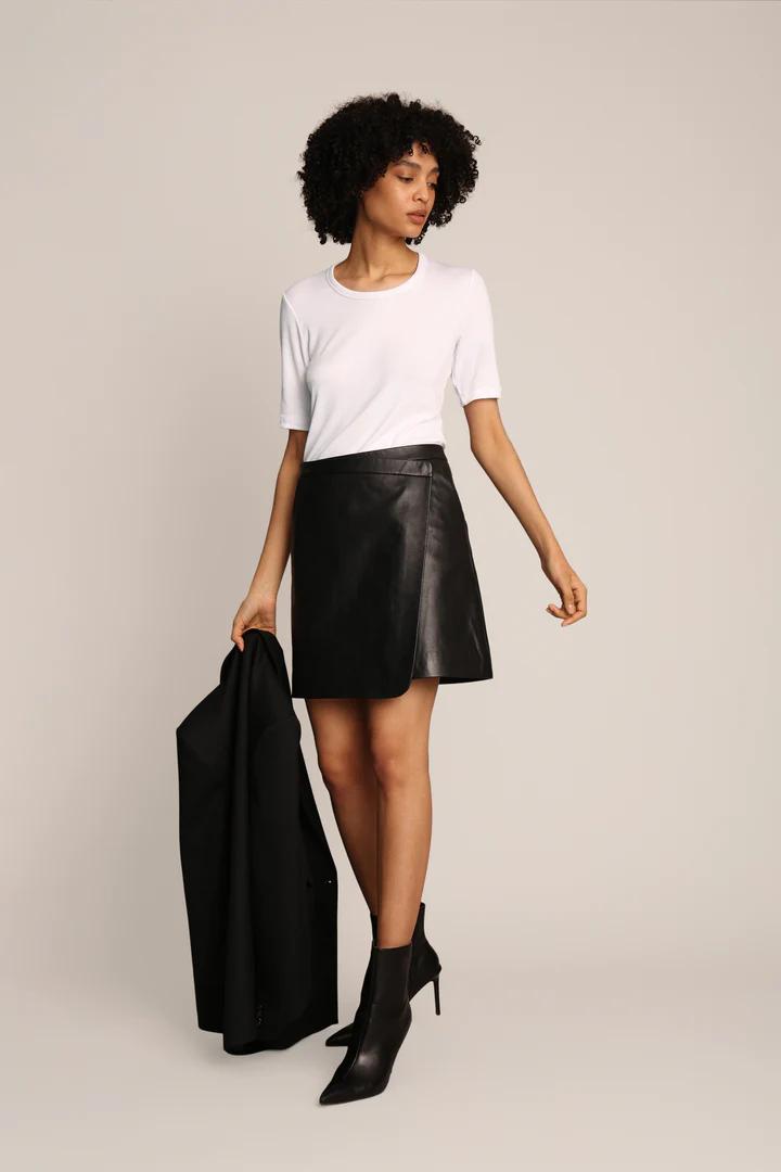 MUNTHE T-shirt MUTULA-95% ecovero, 5% elasthaan-DAMES TOPS & BLOUSES-Wit