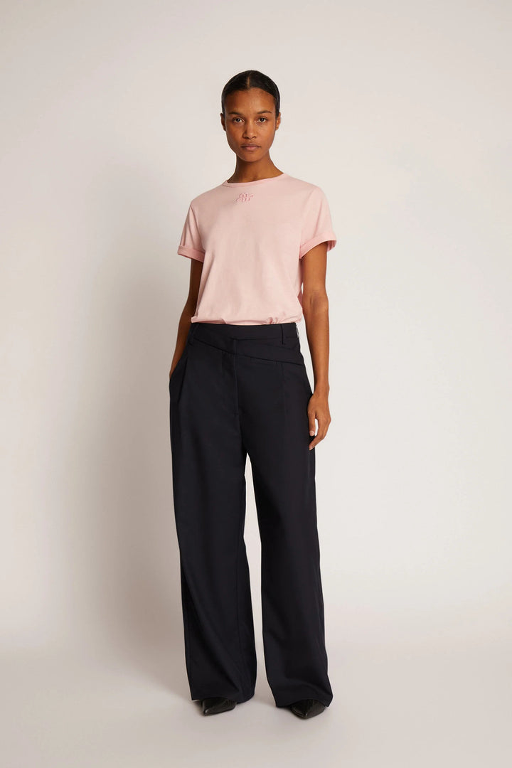 MUNTHE TALU pantalon navy-70% Wool / 30% Poly ester-DAMES BROEKEN-Blauw