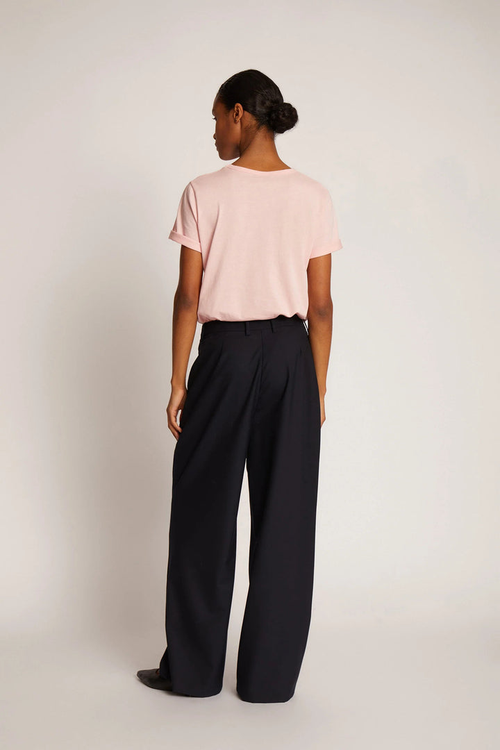 MUNTHE TALU pantalon navy-70% Wool / 30% Poly ester-DAMES BROEKEN-Blauw