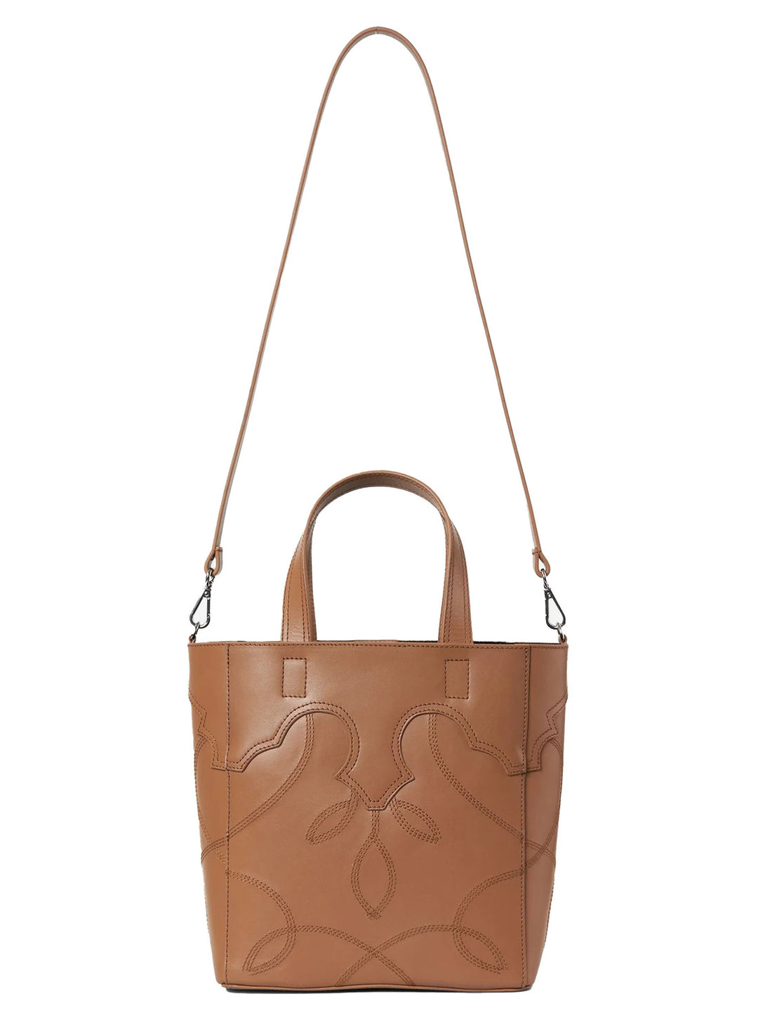 MUNTHE tas ESTELLA-100% leer-DAMES ACCESSOIRES-Bruin