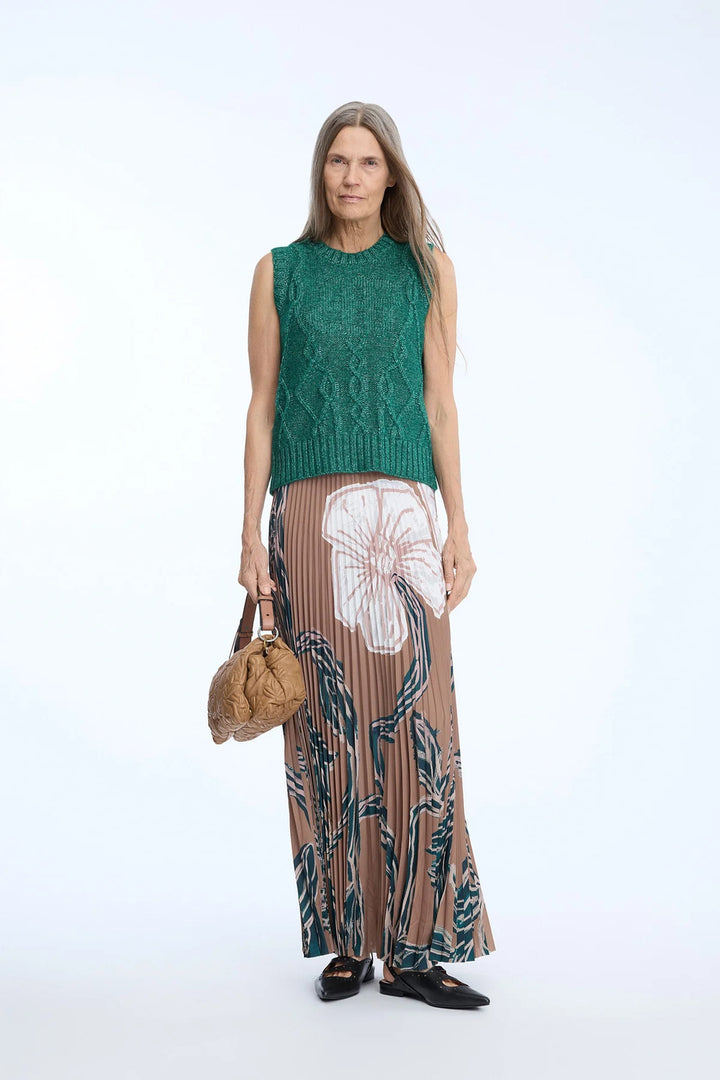 MUNTHE Taulla rok – Bruin-100% polyester-DAMES ROKKEN-Bruin