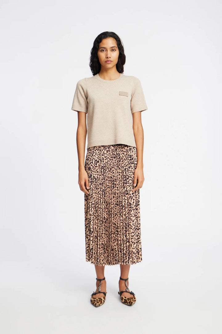 MUNTHE Taulla Rok – Camel-95% gerecycled polyester, 5% elasthaan-DAMES ROKKEN-Bruin