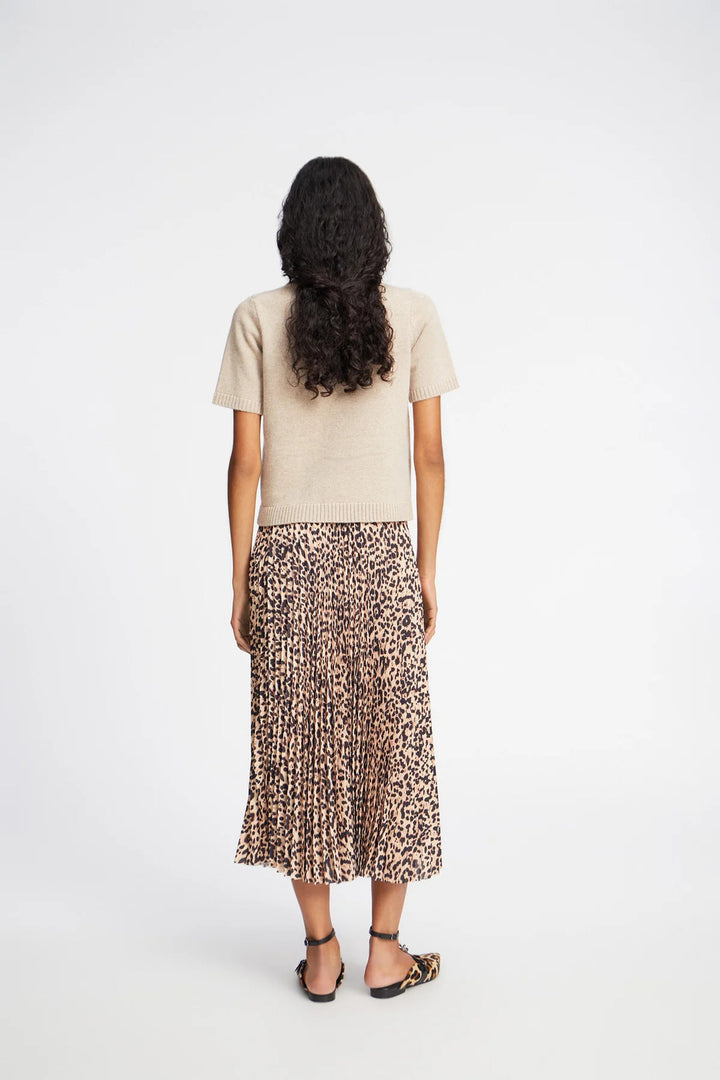 MUNTHE Taulla Rok – Camel-95% gerecycled polyester, 5% elasthaan-DAMES ROKKEN-Bruin