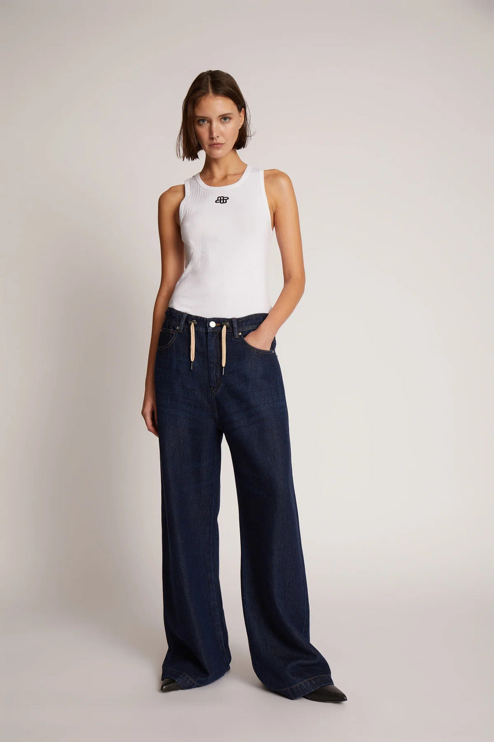 MUNTHE Tezza top – Wit-100% katoen-DAMES TOPS & BLOUSES-Wit