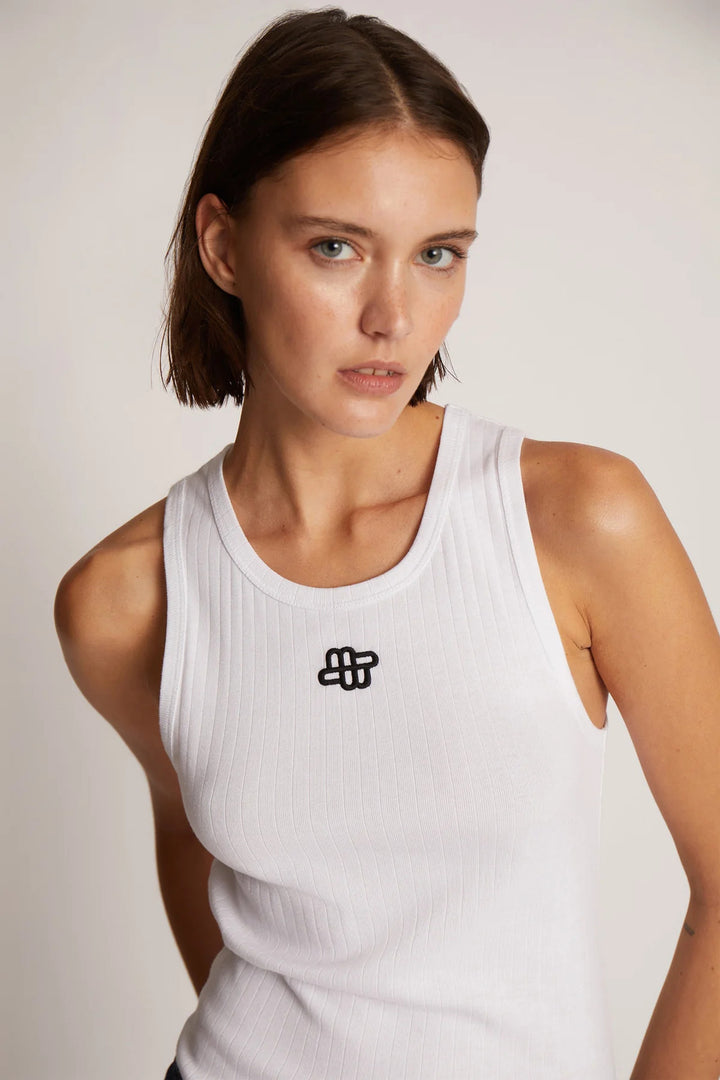 MUNTHE Tezza top – Wit-100% katoen-DAMES TOPS & BLOUSES-Wit