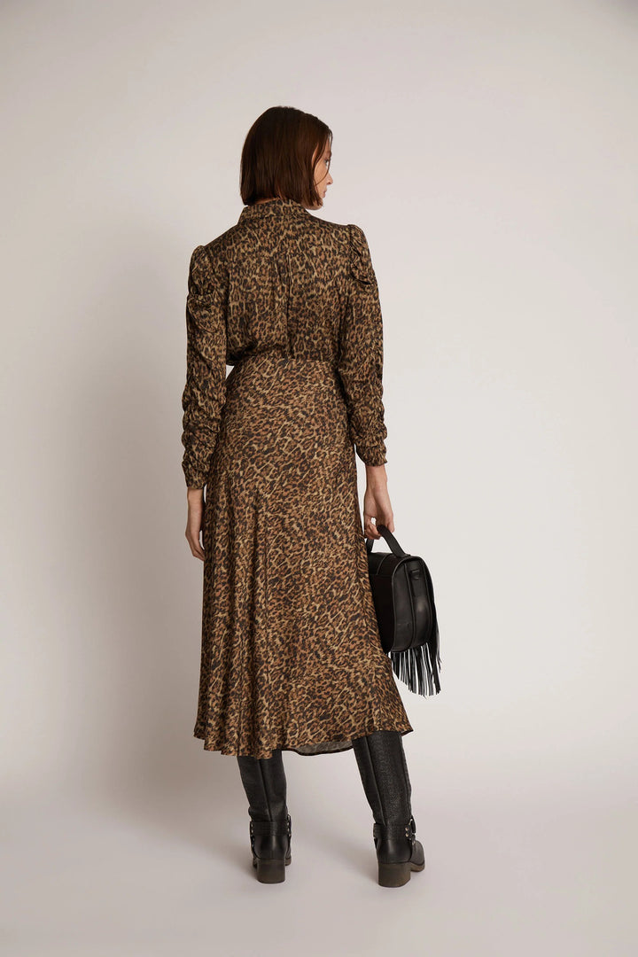 MUNTHE TIELLA top bruin-100% Ecovero Viscose-DAMES TOPS & BLOUSES-Bruin