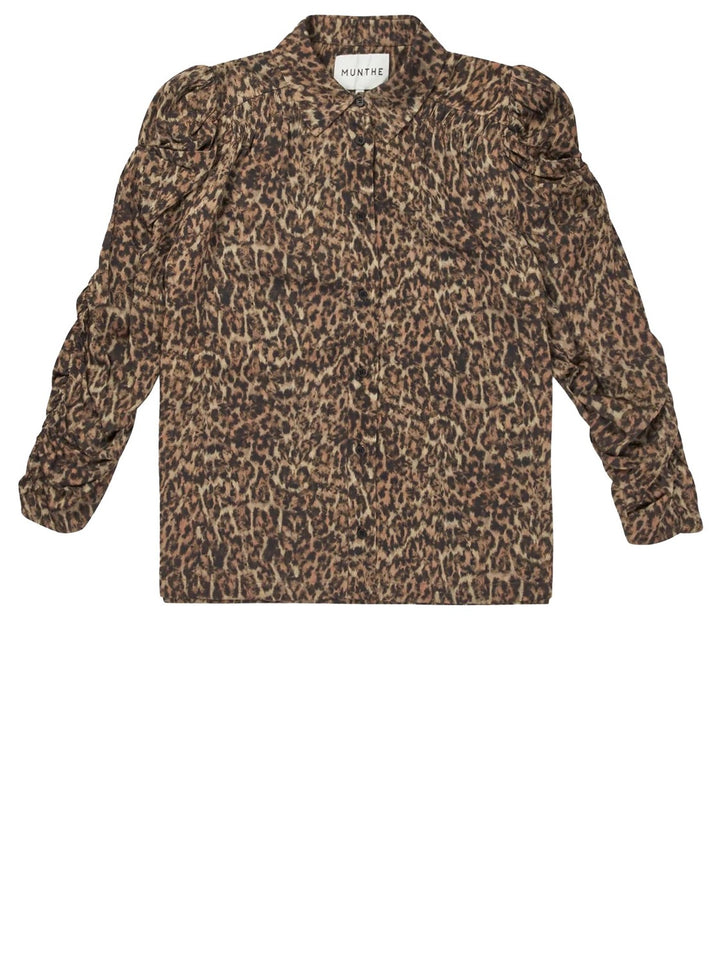 MUNTHE TIELLA top bruin-100% Ecovero Viscose-DAMES TOPS & BLOUSES-Bruin